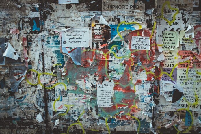 libano muro manifesti